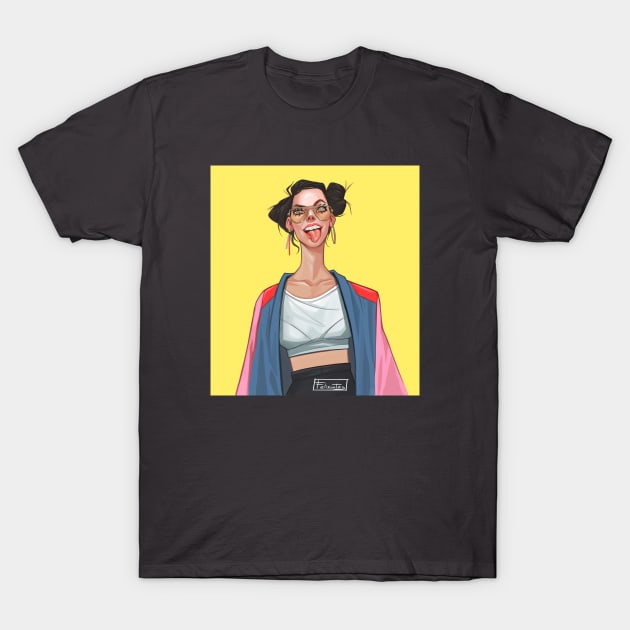 Super cool girl T-Shirt by felixantosart